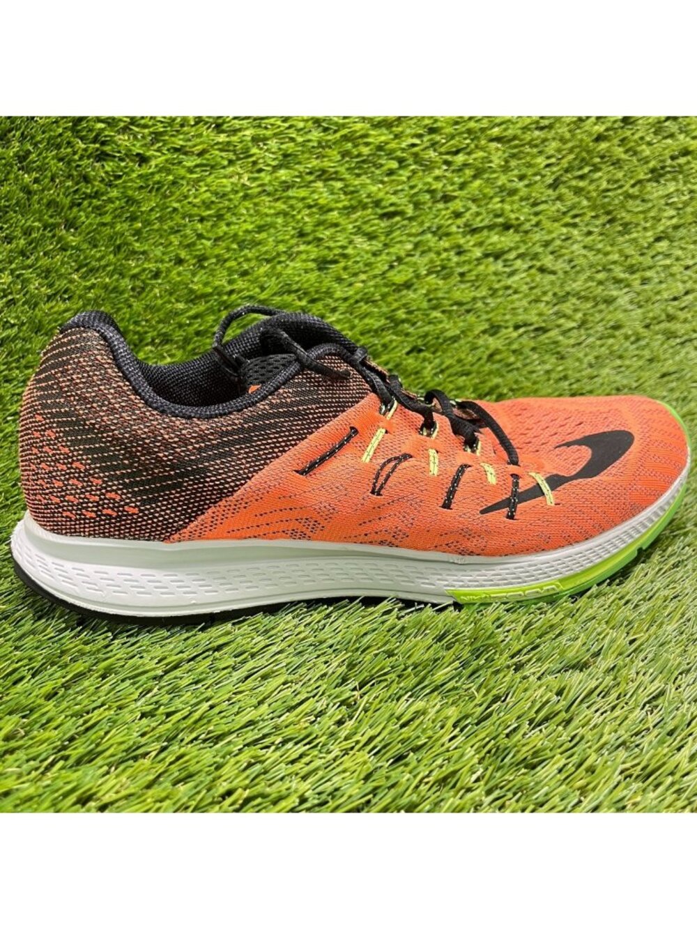 Nike Air Zoom Elite 8 Mens Size 10 Orange Black Athletic Running Shoes Sneakers